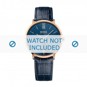 Correa de reloj Hugo Boss HB-286-1-34-2894 / HB1513371 Piel de cocodrilo Azul 20mm