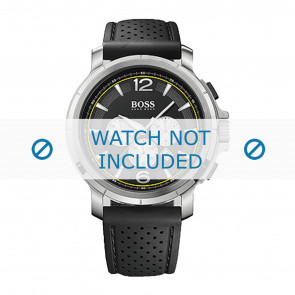 Hugo Boss correa de reloj HB-76-1-14-2199 (HB659302201) Caucho / plástico Negro 24mm + costura negro
