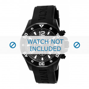 Invicta correa de reloj 14890 Specialty Caucho / plástico Negro 22mm