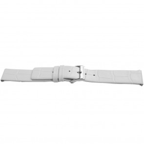 Correa de reloj Universal J520 Cuero Blanco 26mm