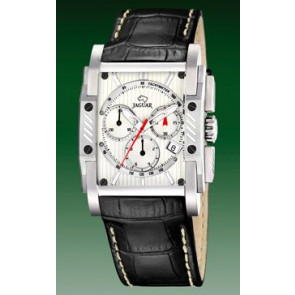 Correa de reloj Jaguar J644 / J645-3 Cuero Negro 26mm
