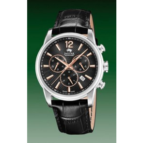 Correa de reloj Jaguar J968.6 Cuero Negro
