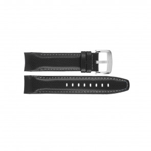Correa de reloj Jaguar J650-1 LD / J689-1 / J680-40 / 680-1 Cuero Negro 22mm