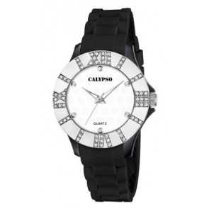 Correa de reloj Calypso K5649-4 Caucho Negro