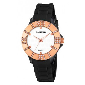 Correa de reloj Calypso K5649-6 Caucho Negro