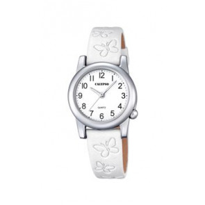 Correa de reloj Calypso K5711-1 Cuero Blanco