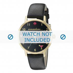 Correa de reloj Kate Spade New York KSW1039 Cuero Negro 16mm