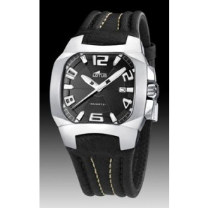 Correa de reloj Lotus 15507-1 / 15502 Cuero Negro 18mm