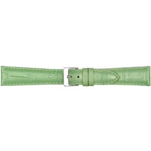 Correa de reloj Poletto 454.08.18 Cuero Verde claro 18mm