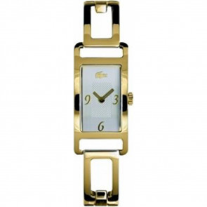 Lacoste correa de reloj 2000305 / LC-05-3-21-0008 Acero/Silicona Chapado en oro 12mm