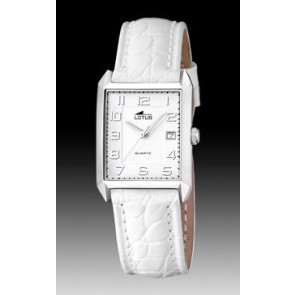 Correa de reloj Lotus 15625.2 Cuero Blanco