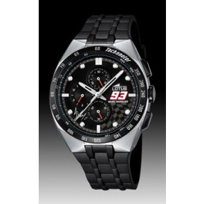 Correa de reloj Lotus 18238 / 18238-1 Caucho Negro 28mm