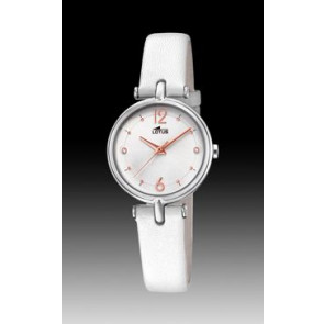 Correa de reloj Lotus 18458/1 Cuero Blanco
