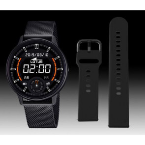 Correa de reloj Lotus 50016/1 / BA04504 Milanesa Negro