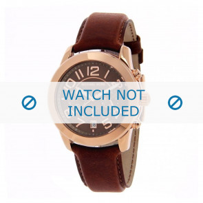 Michael Kors correa de reloj MK2265 Cuero Marrón claro 22mm + costura marrón