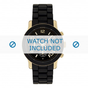 Correa de reloj (Combinación de correa + caja) Michael Kors MK5191 Caucho Negro 20mm