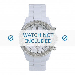 Correa de reloj (Combinación de correa + caja) Michael Kors MK5300 Silicona Blanco 20mm