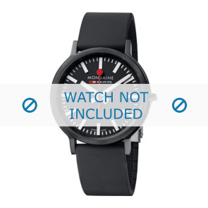 Correa de reloj Mondaine A512.30358.64SPB / 30358 Caucho Negro 20mm