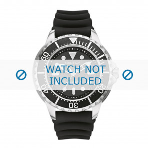 Correa de reloj Nautica A18630G Caucho Negro 22mm