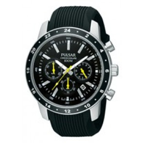 Correa de reloj Pulsar VD53-X055 / PT3165X1 / PQ071X Caucho Negro 22mm