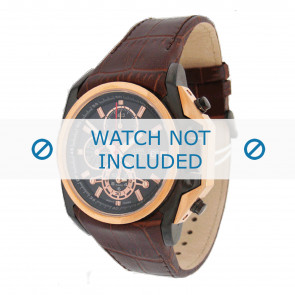 Pulsar correa de reloj YM62-X205-PF3844X1 Cuero Marrón + costura marrón