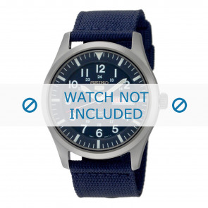 Correa de reloj Seiko 7S36-03J0 / SNZG11K1 / 4A215JL Textil Azul 22mm