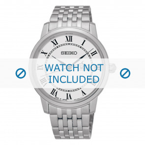 Seiko correa de reloj SRP761J1 / 4R36 04E0 Metal Plateado 20mm