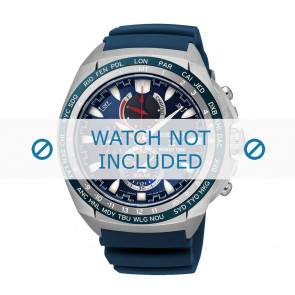 Correa de reloj Seiko V195-0AB0 / SSC489P1 / R034011J0 Caucho Azul 22mm