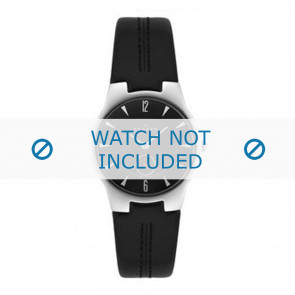 Skagen correa de reloj 433SSLB 433SSLC Cuero Negro 16mm + costura negro