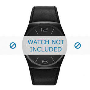 Skagen correa de reloj SKW6043 Cuero Negro + costura negro