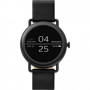 Correa de reloj Reloj inteligente Skagen SKT5001 Cuero Negro 20mm