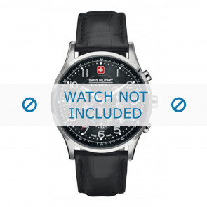 Correa de reloj Swiss Military Hanowa 06-4187.04.007 Cuero Negro 22mm