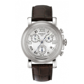 Tissot correa de reloj T600013408 Cuero Marrón 20mm + costura marrón