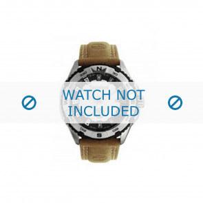 Timberland correa de reloj 13897JS-04 Cuero Marrón 22mm + costura beige