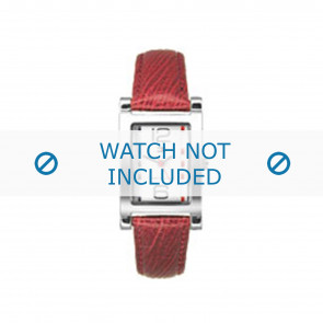 Tommy Hilfiger correa de reloj TH679300938 / TH-45-3-14-0700 - 1780749 Cuero Rojo 15mm + costura roja