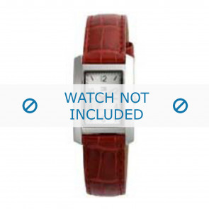 Tommy Hilfiger correa de reloj TH-27-3-14-0656 - TH679300881 / 1780694 Piel de cocodrilo Rojo 15mm + costura roja