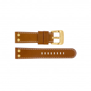TW Steel correa de reloj TWB23G Cuero Marrón 22mm + costura blanca
