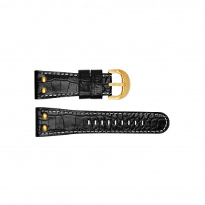 TW Steel correa de reloj TWB89 Cuero Negro 30mm + costura blanca