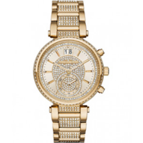 Correa de reloj Michael Kors MK6308 Acero inoxidable Chapado en oro 20mm