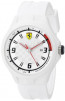 Ferrari correa de reloj SF101.1 / 0830003 / SF689309000 / Scuderia Caucho Blanco 22mm