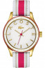 Lacoste correa de reloj 2000770 / LC-66-3-44-2449 Cuero Multicolor 18mm + costura blanca