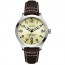 Nautica correa de reloj A09559G Cuero Marrón 22mm + costura blanca