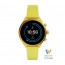 Correa de reloj Reloj inteligente Fossil FTW6060 Silicona Amarillo 18mm