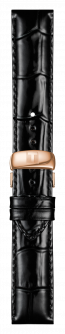Correa de reloj Tissot T600037744 Cuero Negro 19mm