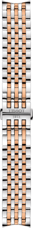 Correa de reloj Tissot T0639072203801A / T063907 / T605043232 Acero inoxidable Bicolor