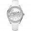 Guess correa de reloj W60006L1 Cuero Blanco + costura blanca