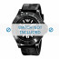 Armani correa de reloj AR0629 Silicona Negro 28mm