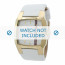 Diesel correa de reloj DZ1298 Cuero Blanco 27mm