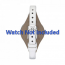 Fossil correa de reloj ES-2829 Piel Blanco 8mm 