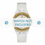 Guess correa de reloj W0775L8 Limelight Cuero Blanco 20mm + costura blanca